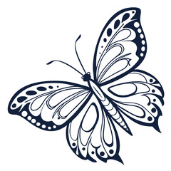 Clean Butterfly Vector Logo Icon
