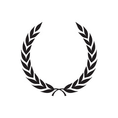 Laurel wreath silhouette vector design