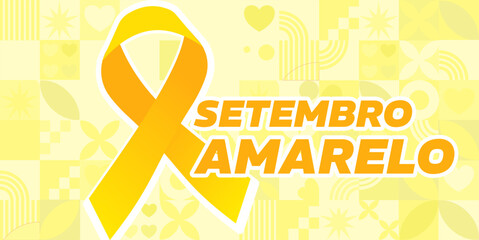Setembro Amarelo. Yellow September -banner, poster, template – vector illustration