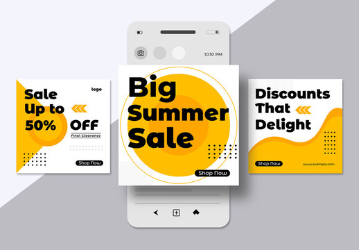 Colorful Social Media Sale Post Design