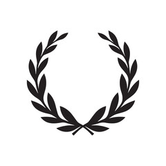 Laurel wreath silhouette vector design