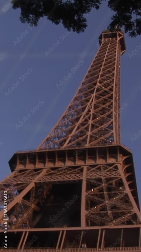 Poster animation of world map and data processing over paris cityscape
