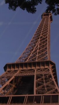 Animation of world map and data processing over paris cityscape