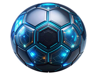 Naklejka premium Smart Soccer Ball with Integrated Gyroscopic Sensor Isolated on Transparent Background PNG