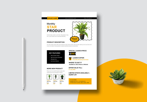 Product Catalog Flyer Template Layout