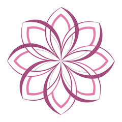 Abstract Petal Flower Logo Design
