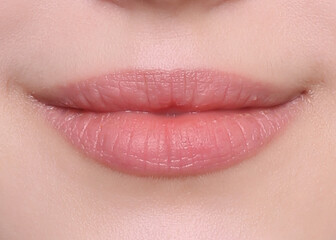 lips of a young girl woman, Caucasian