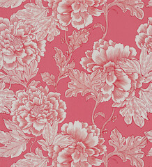 All Over Botanical Pattern with Soft Color Harmony