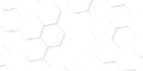 Abstract grid pattern white hexagons. Abstract hexagon polygonal pattern background vector. seamless bright white abstract honeycomb background.	
