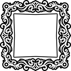 Abstract square ethnic, art deco frame design