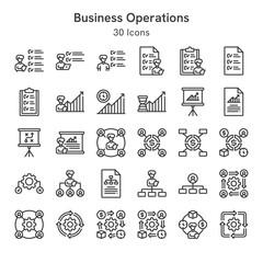 30 icons collection about business operations