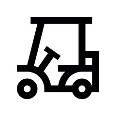 Illustration of golf cart vector image for recreational transport and course vehicle icon graphic design element usage vector