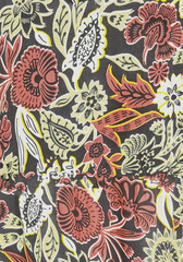 All Over Botanical Pattern with Soft Color Harmony
