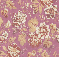 All Over Botanical Pattern with Soft Color Harmony