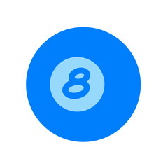 8 ball billiard duotone icon