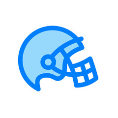 american football helmet duotone icon