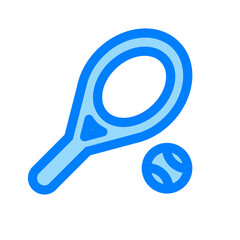tennis equipment duotone icon