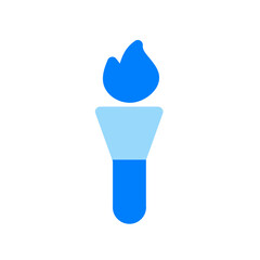 torch with fire duotone icon
