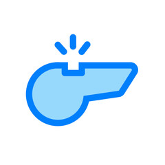 referee whistle duo tone icon