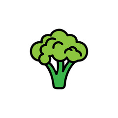 Broccoli Icon, Fresh Green Vegetable Illustration