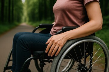 Obraz premium Empowerment through nature's tranquility.