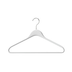 White Plastic Clothes Hanger, Wardrobe Organization, Simple Design, Clothing Storage, Minimalist Sty