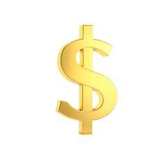 Obraz premium golden dollar sign with transparent background PNG and JPEG image