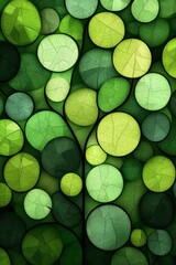 Abstract Green Tree Shapes and Patterns