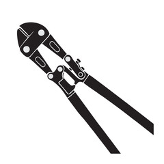 silhouette image of iron scissors on a white background