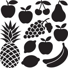 Fruit Silhouette Clipart Bundle – SVG PNG for Kitchen & Crafts

Tropical Fruit Silhouettes – Pineapple, Mango, and Citrus Designs

Juicy Fruit SVG Pack – Apple, Banana, Strawberry Vector Art

Fruit Ou