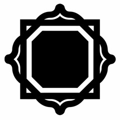 Obraz premium black and white shield