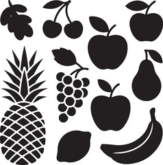 Fruit Silhouette Clipart Bundle – SVG PNG for Kitchen & Crafts

Tropical Fruit Silhouettes – Pineapple, Mango, and Citrus Designs

Juicy Fruit SVG Pack – Apple, Banana, Strawberry Vector Art

Fruit Ou