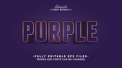 Obraz premium 3d purple bold text effect.typhography logo