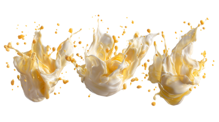 Creamy Liquid Splashes Dynamic Food Photography, Delicious Milk Drizzles