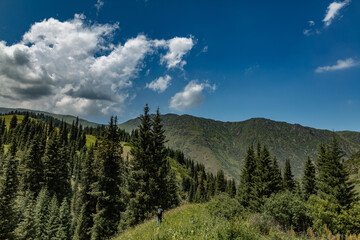 clouds over the mountains