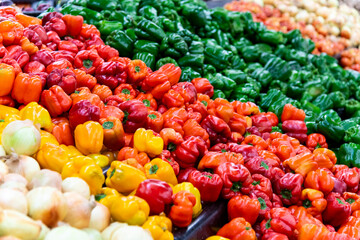 bell pepper on sale at the supermarket