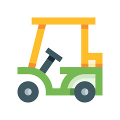 Illustration of golf cart vector illustration for sports design and recreation concepts clip art and transportation themes vector