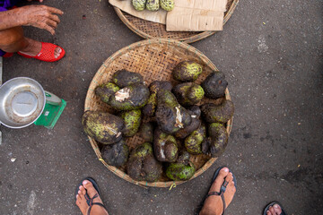 Soursop Fruit Display at Southeast Asian Local Market