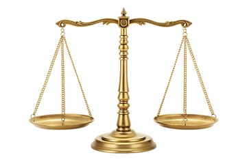 Golden Scales of Justice Symbol of Law, Balance, and Equality
