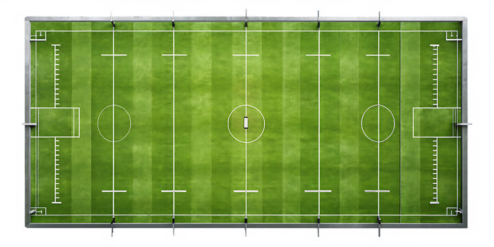 rugby pitch rugby pitch isolated on white background PNG , AI GENERATED - Powered by Adobe
