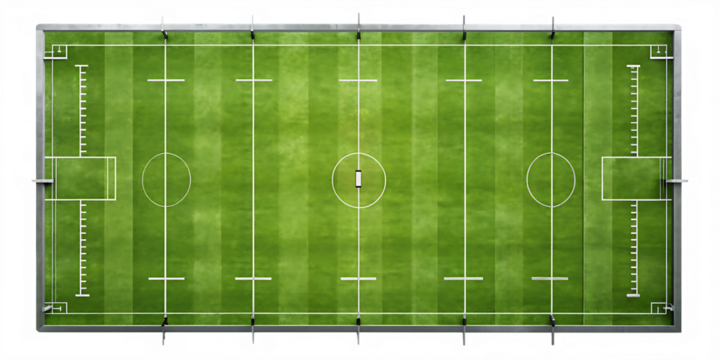 rugby pitch rugby  pitch  isolated on white background PNG , AI GENERATED - Powered by Adobe
