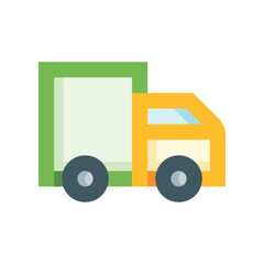 Illustration of delivery truck vector illustration for logistics and transportation service business design element vector