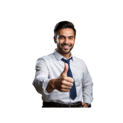 Confident Businessman Giving Thumbs Up, Positive Feedback, Success