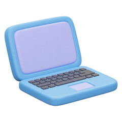 Laptop Icon: A Symbol of Technology and Digital Work. Cut Out, Clipping Path Isolated on Transparent Background.