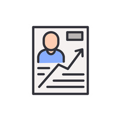 Professional Growth Chart Showing Career Advancement And Development