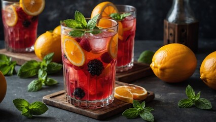 Refreshing Summer Fruit Punch with Citrus and Mint