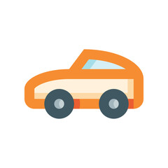Illustration of orange car vector illustration for transportation and automotive design projects and creative kids learning 100 vector