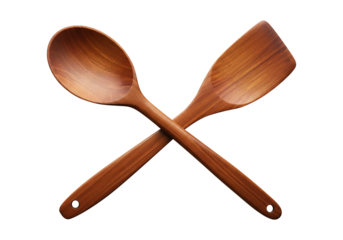 Wooden Spoon and Spatula Rustic Kitchen Utensils for Cooking and Baking