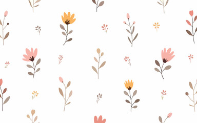 Vetor seamless floral colorful pattern on a white background