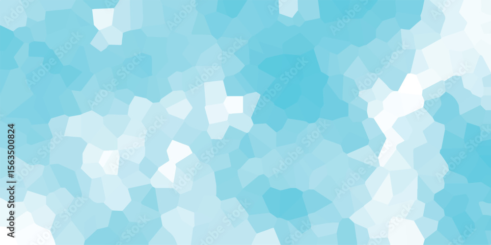Poster abstract geometric pattern in shades of blue and white mosaic creating a textured background design 
